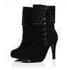 Platform Suede Boots Heel Shoes