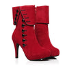 Platform Suede Boots Heel Shoes