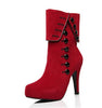 Platform Suede Boots Heel Shoes