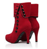 Platform Suede Boots Heel Shoes